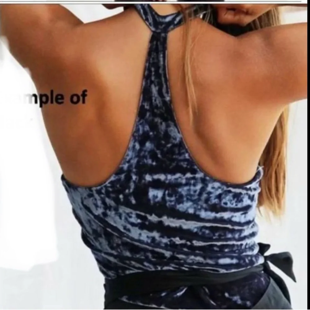 Free People‎ Intimately Lover High Neck Velvet Sleeveless Casual Cami Sz Small